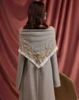 Fringed Embellished Shawl Kaftan