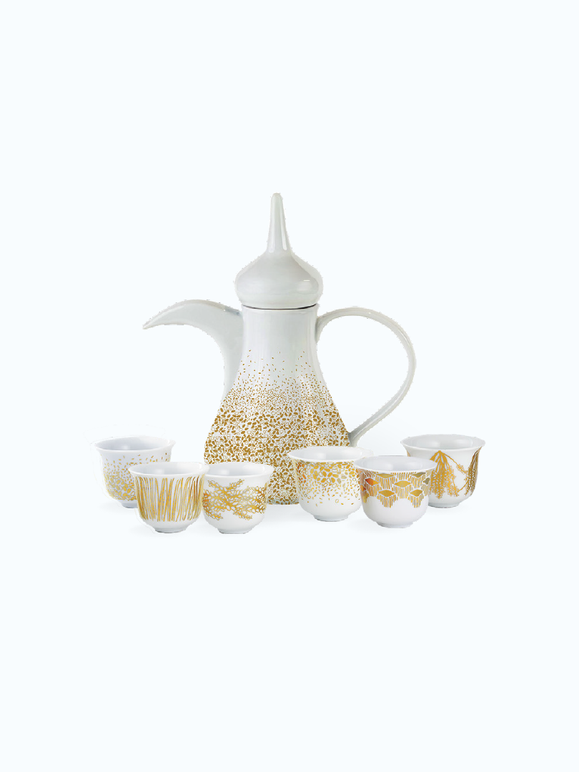 TAMRAH DALLAH & 8 ARABIC COFFEE CUPS – Razan Alazzouni