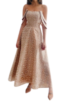 Lace Off-Shoulder Maxi Dress